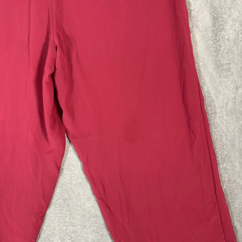 Vintage Victoria's Secret Burgundy Red Babydoll Cami Pajama Set Lace‎ Trim M Y2K